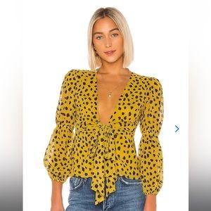 NWOT Revolve Lovers and Friends Henry Top - Mini Mara Print (Size Small)